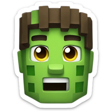 face of creeper from Minecraft sticker