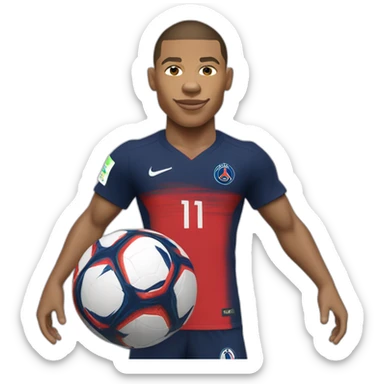 kylian mbappe, psg, buff, world cup, soccer sticker