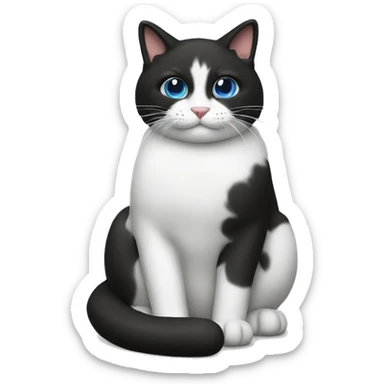 a cat with a Oreo sticker