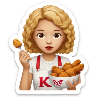 a oversized kfc lover girl sticker