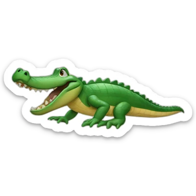 alligator running out of time sticker