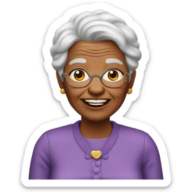 Grandma with no teeth sticker