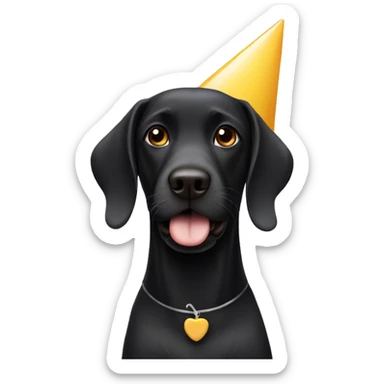 Birthday girl with pale face and black Labrador  sticker