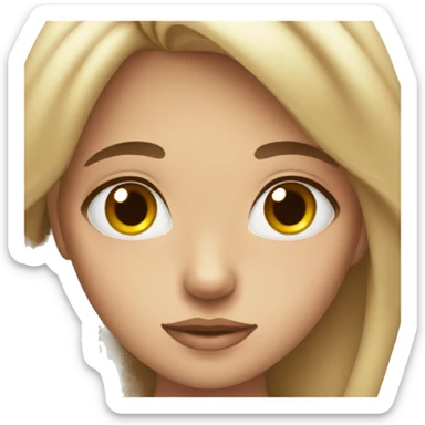 angelic girl with brown eyes sticker