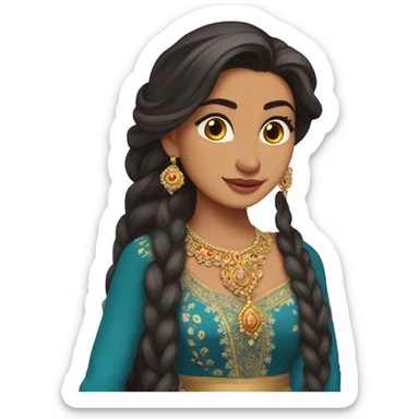 Rapunzel but Desi  sticker