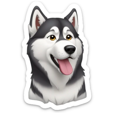 malamute d'alaska qui pleure sticker