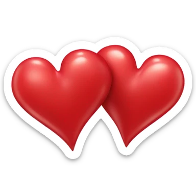 Red heart couple in love sticker