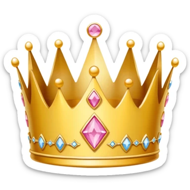 delicate princess crown sticker