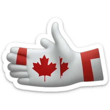 high fiving canada sticker
