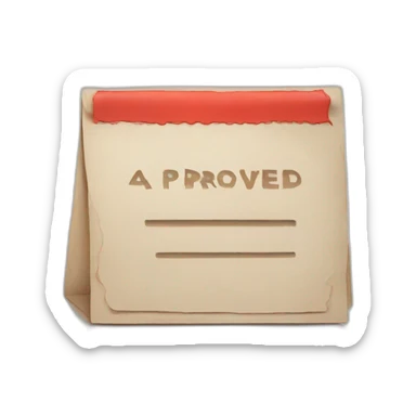 red stamp with word approved sticker