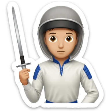 A fencer's entire body sticker