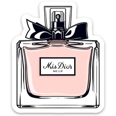 Miss dior perfume sticker