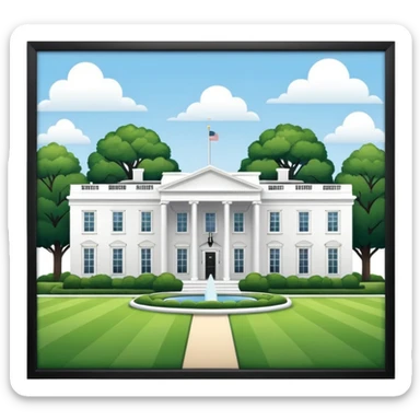 morden white house sticker