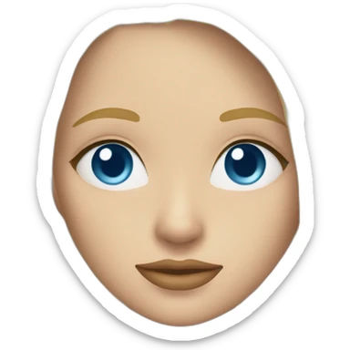 Blonde girl blue eyes wearing bikini sticker