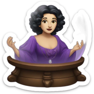 Madam Leota in a crystal ball sticker