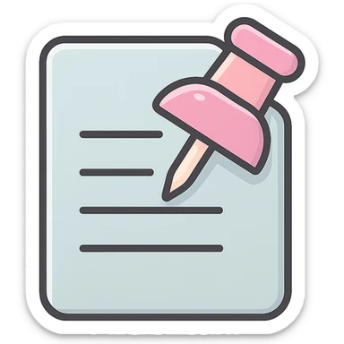 document push pin, star shape, thin clean outlines, soft rounded shapes, pastel palette #98B5BC, #B5B3C1, #C9A3C9, #E4C0CA, #F7DCD1, #F7C0AA, detailed shadows and highlights, soft lighting, transparent background sticker