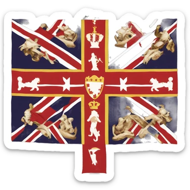 Kalmar Union flag (1397 - 1523) sticker