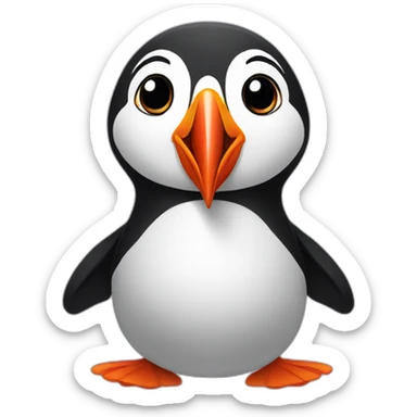 Cute puffin sticker