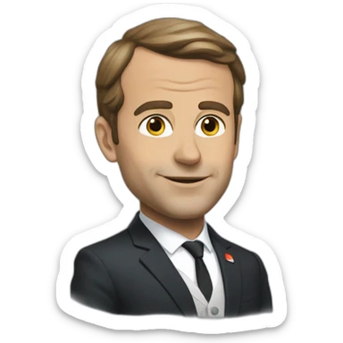 Macron nu sticker