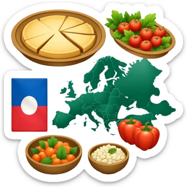 Nourriture d'Europe de l'Est (Slovaque, Hongrois, république tchèque et Pologne) sticker