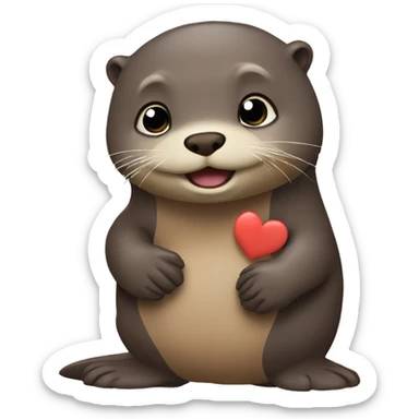Otters saying i love you sticker