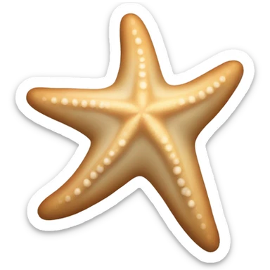 beige starfish  sticker