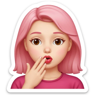 A human blowing kisses sticker