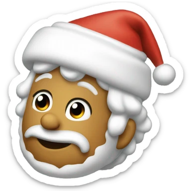 Gordo navideño negro sticker