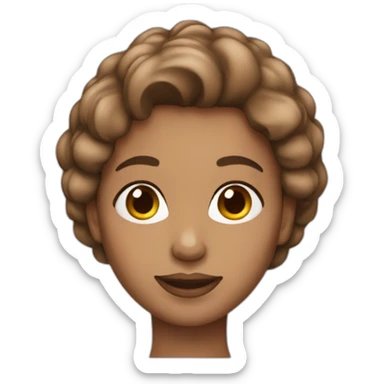 Teresa brown hair larg sticker