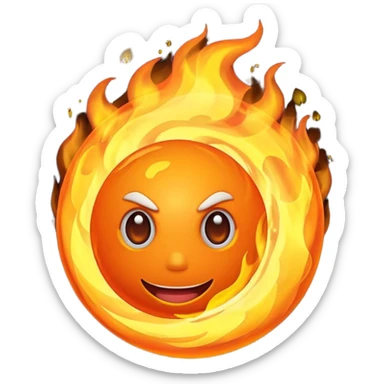 fire magic ball sticker