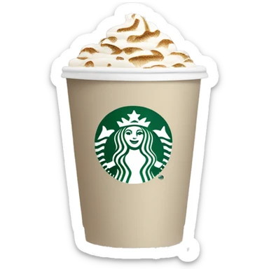 beige starbucks cup with winter pattern sticker
