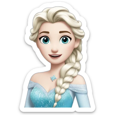 elsa frozen hot sticker