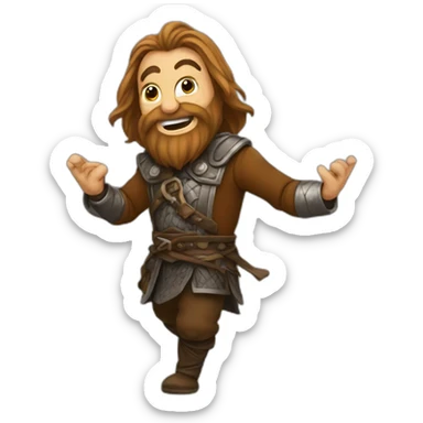 Gimli dancing sticker