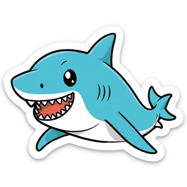 Shark who say « Thank you for your attention » sticker