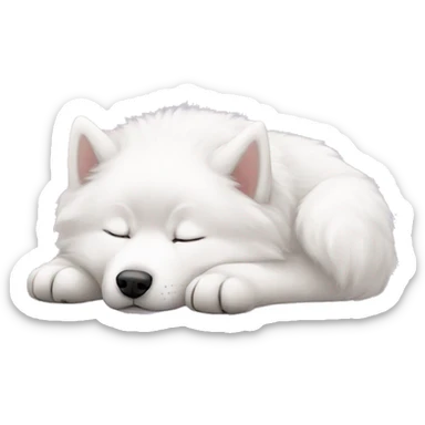 Samoyed sleeping  sticker