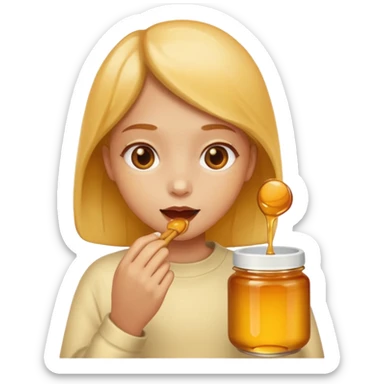 eating honey sticker