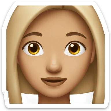 Light brown and straight hair girl with brown eyes and nose piercing sticker