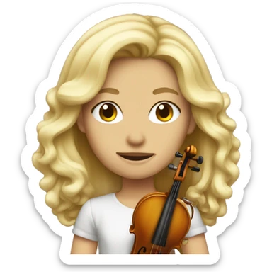 blond violi sticker