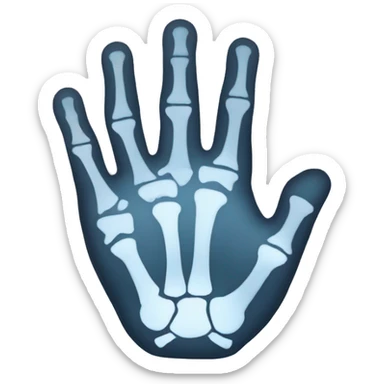 hand xray sticker