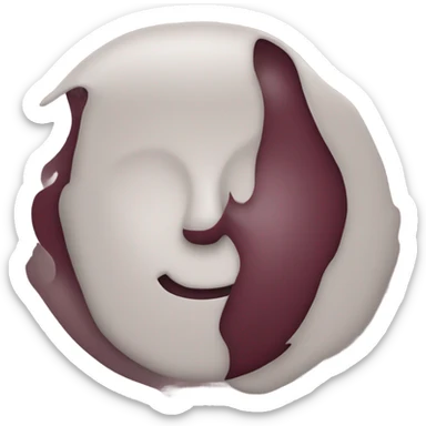 circle with wine color sticker