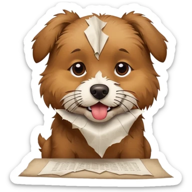 Dog eat homework sticker