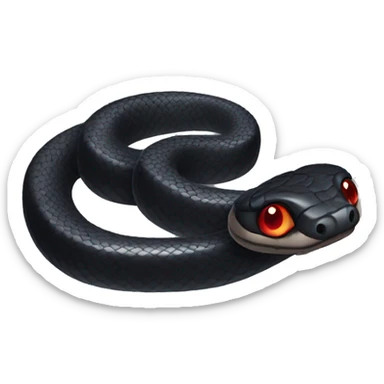 Black snake that has red eyes sticker