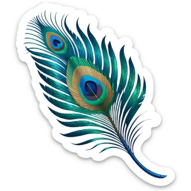 I want the emoji of a Single Peacock Feather sticker