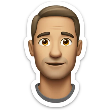 A guy with a very good jaw line sticker