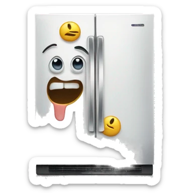 Sorrowful fridge sticker