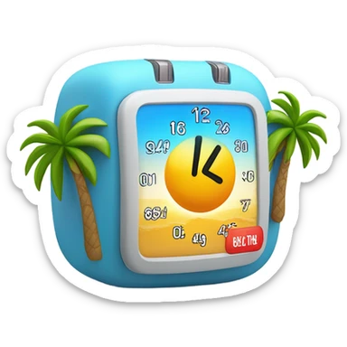 Vacation countdown sticker