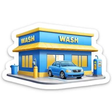 car wash shop sticker