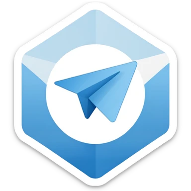 generate realistic detailed telegram app logo sticker
