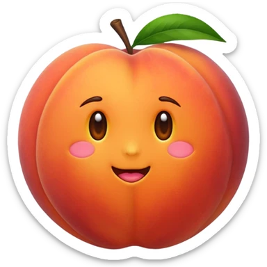 cute peaches sticker