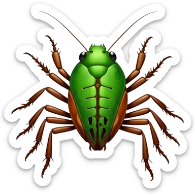 Zombie cockroach in oggye sticker